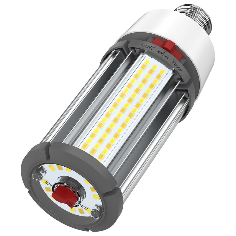 Satco 16/18/22 Watt E26 Selectable LED Corn Cob Retrofit 3000/4000/5000K   