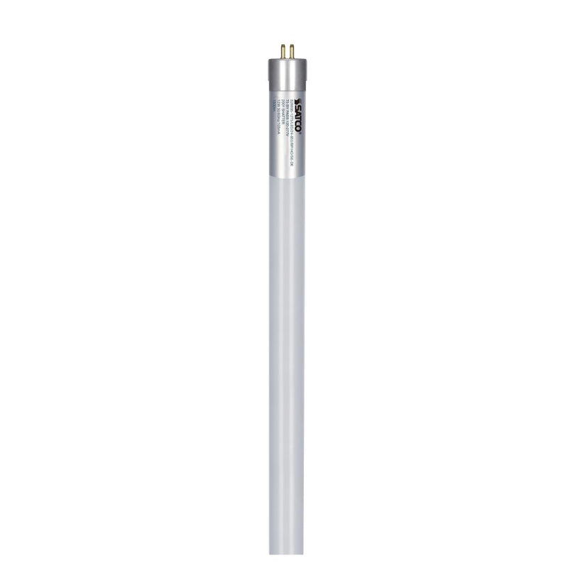 Satco 2 Foot 12 Watt Single or Double Ended Wiring T5 LED Glass Tube 3500K Bright White  