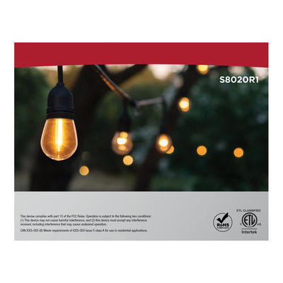 Satco LED Indoor/Outdoor Wet Location Rated String Lights