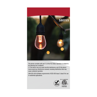 Satco LED Indoor/Outdoor String Lights with Remote Control 0.5 Watt Replacement Bulbs