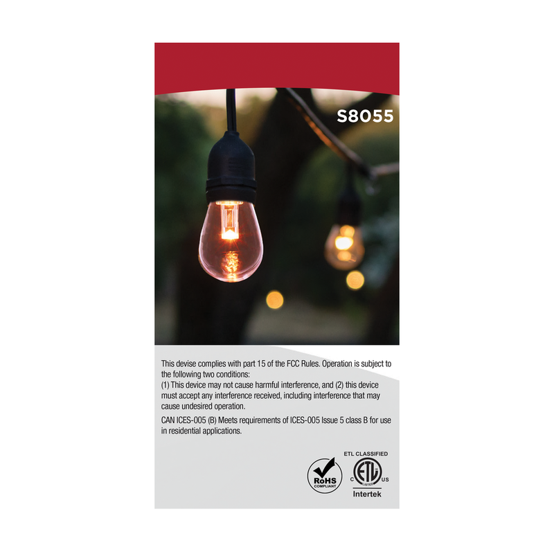 Satco LED Indoor/Outdoor String Lights with Remote Control 0.5 Watt Replacement Bulbs