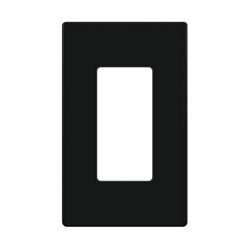 Enerlites Screwless Decorator GFCI One Gang Wall Plate Black  