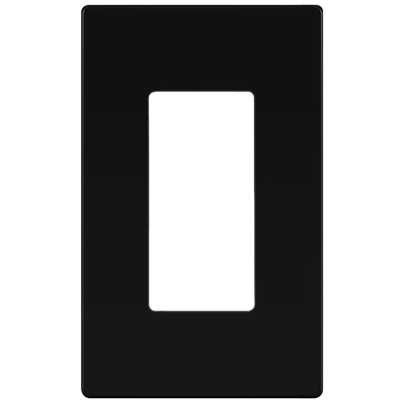 Enerlites Screwless Decorator GFCI Matte One Gang Wall Plate Black