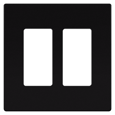 Enerlites Screwless Decorator GFCI Matte Two Gang Wall Plate Black