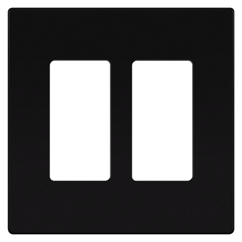 Enerlites Screwless Decorator GFCI Matte Two Gang Wall Plate Black