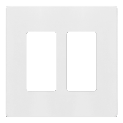 Enerlites Screwless Decorator GFCI Matte Two Gang Wall Plate White
