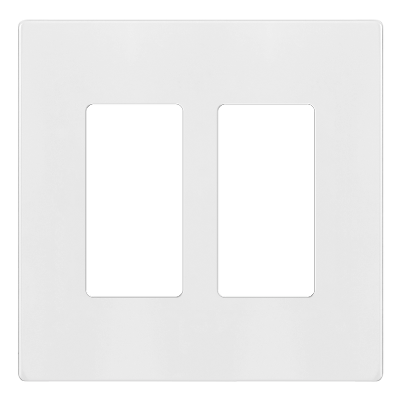 Enerlites Screwless Decorator GFCI Matte Two Gang Wall Plate White