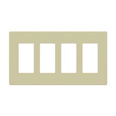 Enerlites Screwless Decorator GFCI Four Gang Wall Plate Ivory  
