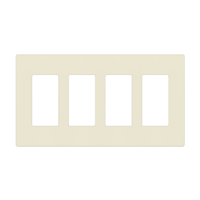Enerlites Screwless Decorator GFCI Four Gang Wall Plate Light Almond  