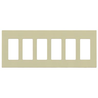Enerlites Screwless Decorator GFCI Six Gang Wall Plate Ivory  