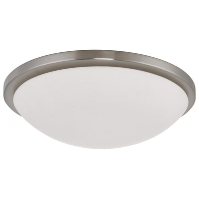 Satco 25 Watt 17 Inch LED Button Flush Mount 3000/4000/5000K Selectable Brushed Nickel 