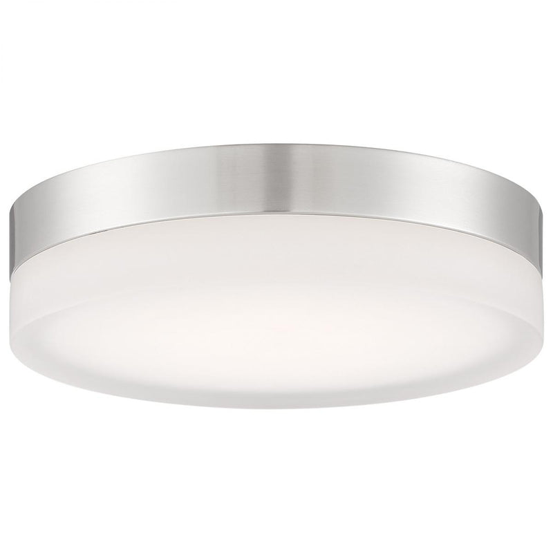 Satco 18 Watt 9 Inch LED Pi Flush Mount 3000/4000/5000K Selectable Brushed Nickel 