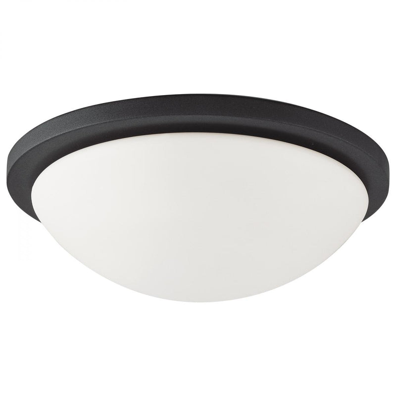 Satco 18 Watt 13 Inch LED Button Flush Mount 3000/4000/5000K Selectable Matte Black 