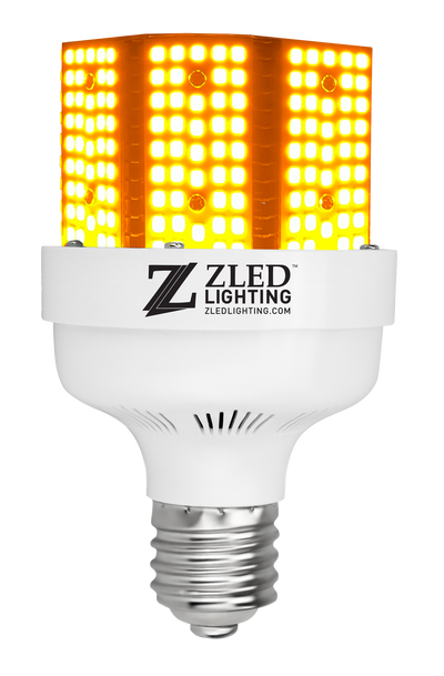 ZLED Lighting 40/50/65/85 Watt Turtle Friendly Mini 100-277V LED EX39 Amber Corn Cob Lamp Amber  