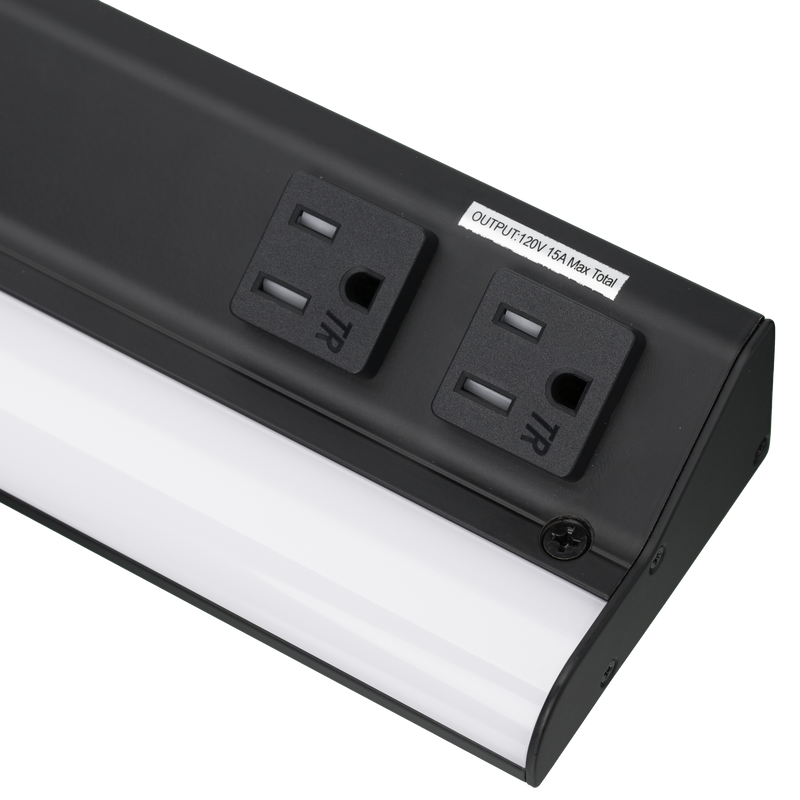 American Lighting 32 Inch 20 Watt Under Cabinet LED Light With Receptacles 2700/3000/3500/4000/5000K   