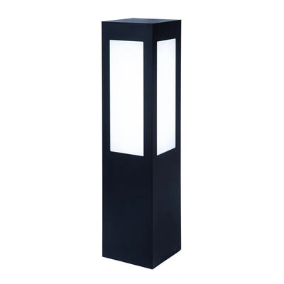 Westgate 10/18/25 Watt 26 Inch Square LED Bollard Long Lens 3000K/4000K/5000K Selectable Black