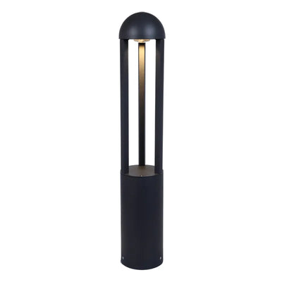 Westgate 10/18/25 Watt 41 Inch Round LED Bollard Open Lens Design 3000K/4000K/5000K Selectable Black