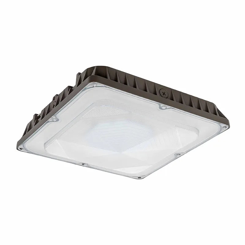 Westgate 30/40/60/80 Watt 120-277V Large LED Low Profile Canopy Garage Light 3000K Warm White Bronze
