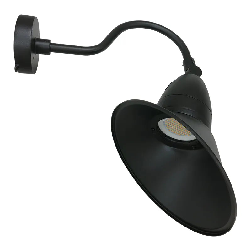 11 Inch 18/26/35 Watt Dusk to Dawn Angled Gooseneck LED Barn Light 3000K/4000K/5000K