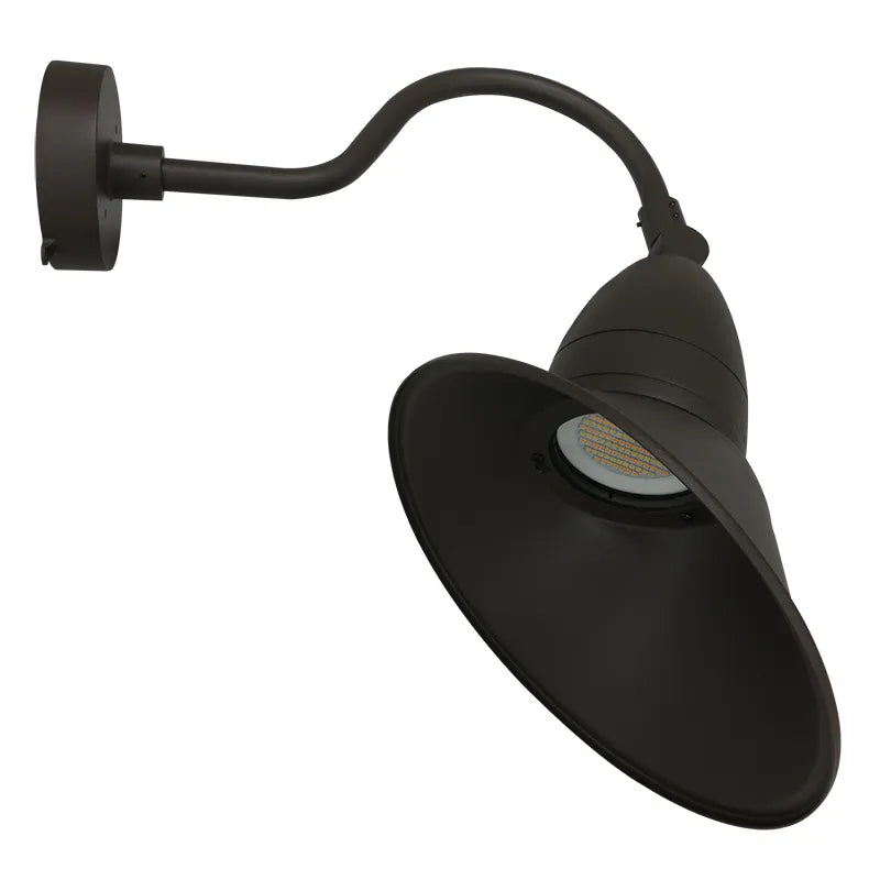 11 Inch 18/26/35 Watt Dusk to Dawn Angled Gooseneck LED Barn Light 3000K/4000K/5000K