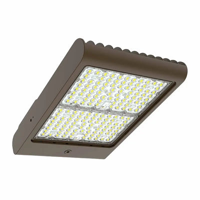 Westgate 150/200/240/300 Watt Selectable High Lumen 120-277V XL LED Flood Area Light with Shorting Cap 3000K Warm White Bronze