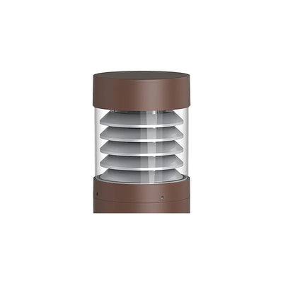 14/19/24 Watt G2 Model 107F Flat Top with Louvered Reflector Modular LED Bollard Head 3000K/4000K/5000K