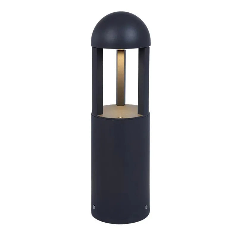 Westgate 10/18/25 Watt 16 Inch Round LED Bollard Open Lens Design 3000K/4000K/5000K Selectable Black