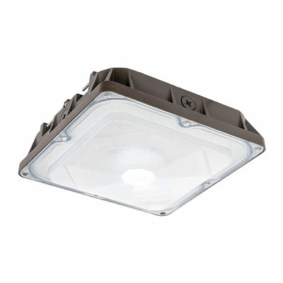Westgate 15/25/35/45 Watt 120-277V Medium LED Low Profile Canopy Garage Light 3000K Warm White Bronze