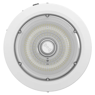 Westgate 40/60/80 Watt 120-277V Sensor Ready Round New Concept LED Garage Ceiling Light with Emergency Battery Backup 3000K/4000K/5000K