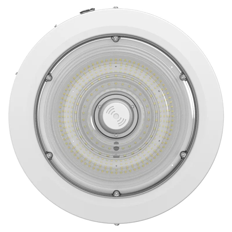 Westgate 40/60/80 Watt 120-277V Sensor Ready Round New Concept LED Garage Ceiling Light with Emergency Battery Backup 3000K/4000K/5000K