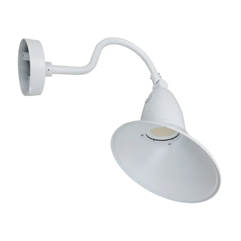 11 Inch 18/26/35 Watt Dusk to Dawn Angled Gooseneck LED Barn Light 3000K/4000K/5000K