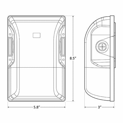Westgate 20 Watt 100-277V LED Small Non-Cutoff Wall Pack With Photocell