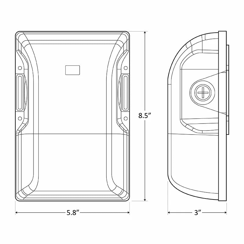 Westgate 20 Watt 100-277V LED Small Non-Cutoff Wall Pack With Photocell