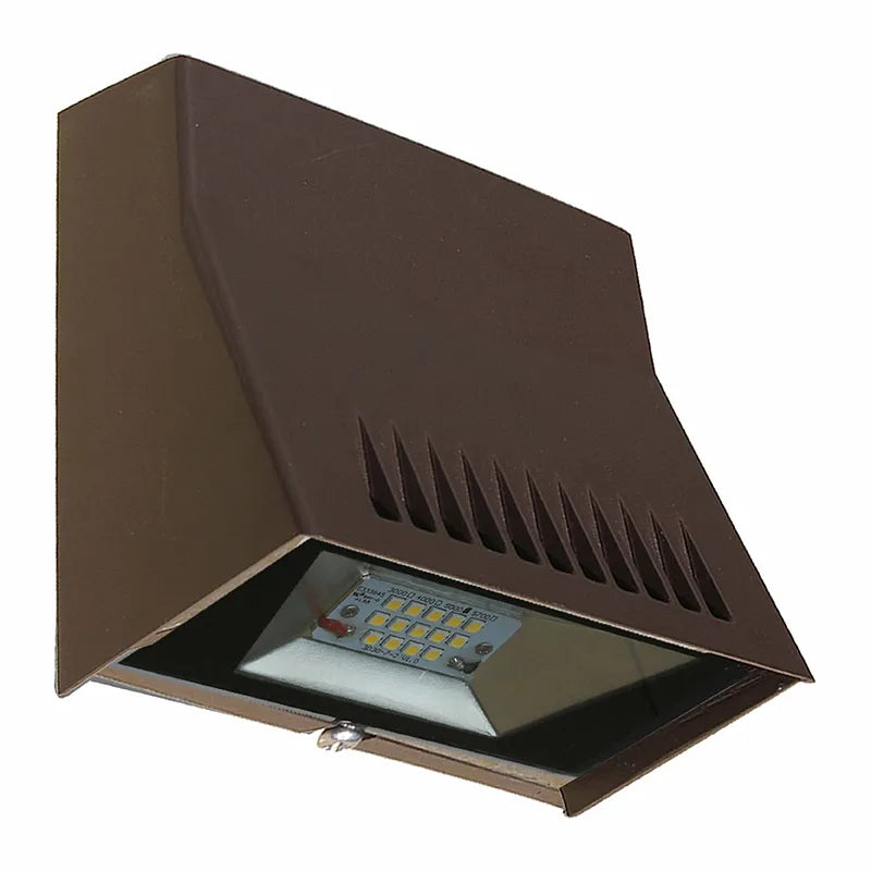 Westgate 12 Watt LED 120-277V 1300 Lumen Mini Cutoff Wall Pack 3000K Warm White Bronze