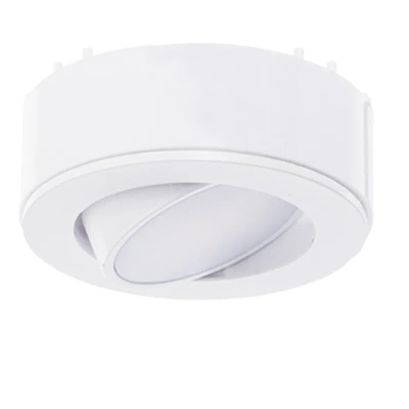 Westgate 2.75 Inch 4.5 Watt Round Dimmable 120V LED Adjustable Puck Light White 3000K Warm White