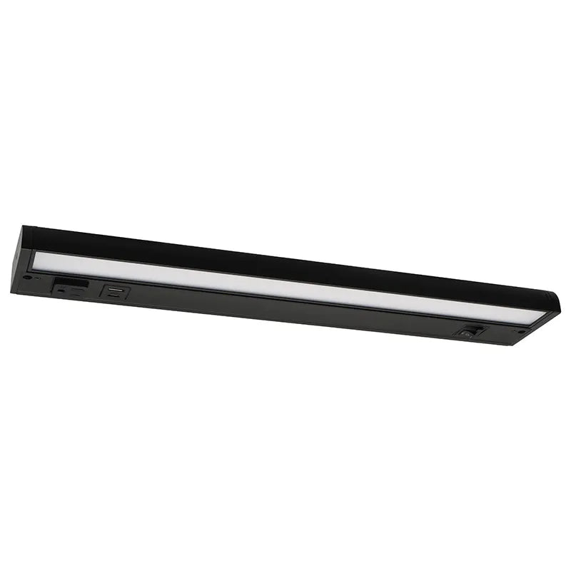 Westgate 18 Inch 8 Watt LED Undercabinet With Receptacles and USB Port Light Fixture 2700/3000/3500/4000/5000K