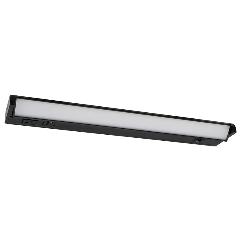 Westgate 18 Inch 8 Watt LED Undercabinet With Receptacles and USB Port Light Fixture 2700/3000/3500/4000/5000K