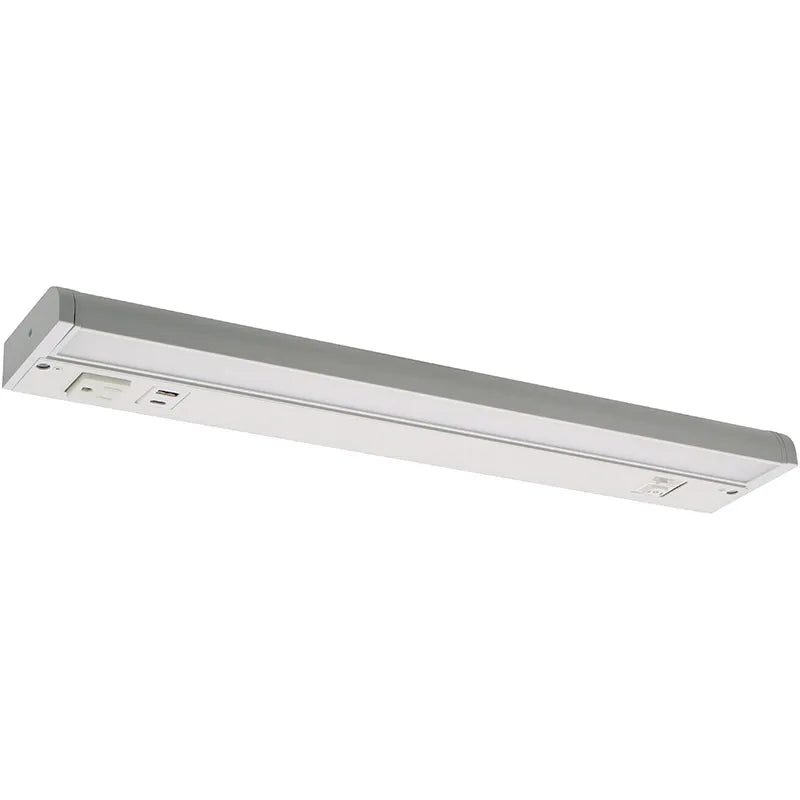 Westgate 18 Inch 8 Watt LED Undercabinet With Receptacles and USB Port Light Fixture 2700/3000/3500/4000/5000K