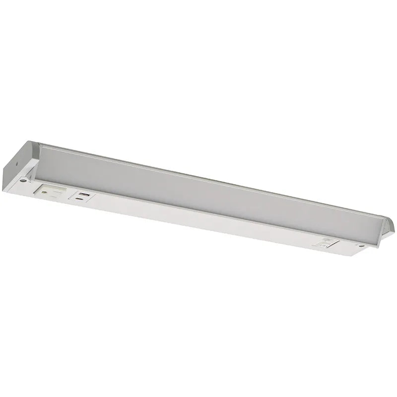 Westgate 18 Inch 8 Watt LED Undercabinet With Receptacles and USB Port Light Fixture 2700/3000/3500/4000/5000K