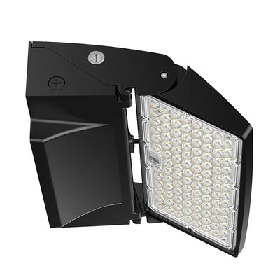 50/65/80 Watt Full Cutoff LED Modern Adjustable Wall Pack With Photocell 3000K/4000K/5000K