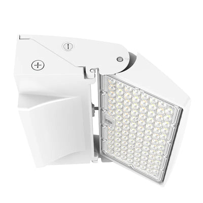 50/65/80 Watt Full Cutoff LED Modern Adjustable Wall Pack With Photocell 3000K/4000K/5000K