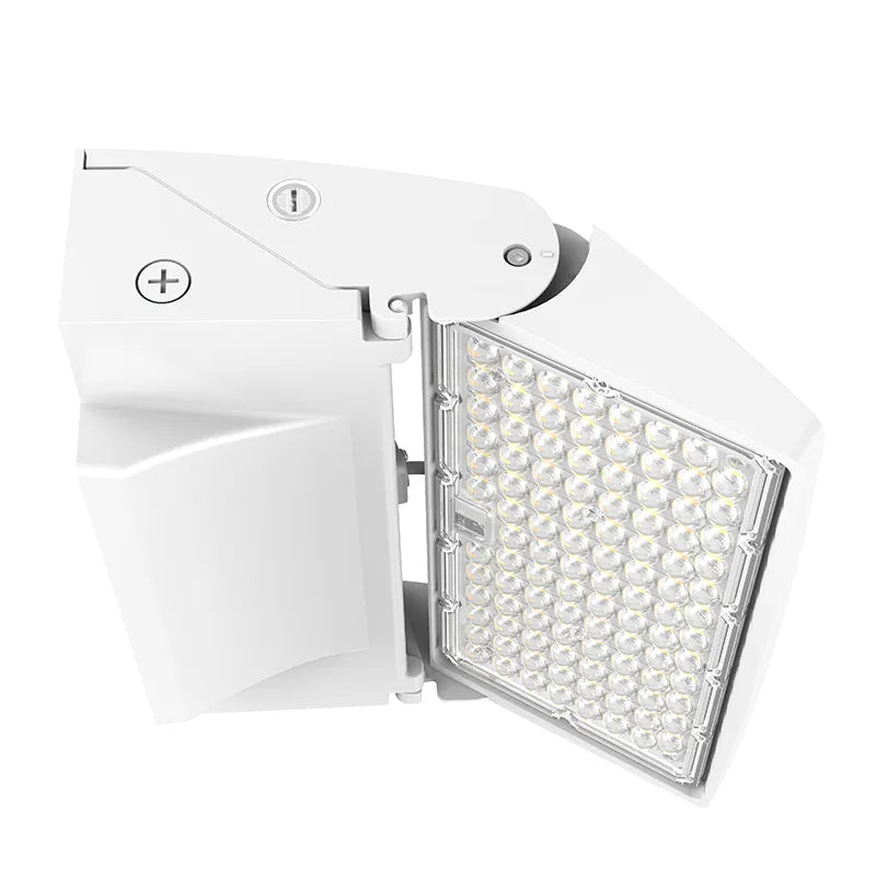 50/65/80 Watt Full Cutoff LED Modern Adjustable Wall Pack With Photocell 3000K/4000K/5000K