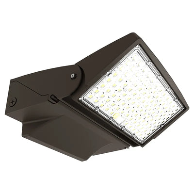 50/65/80 Watt Full Cutoff LED Modern Adjustable Wall Pack With Photocell 3000K/4000K/5000K