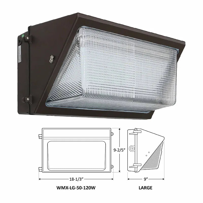 50/80/100/120 Wattage Selectable WMX LED Large Wall Pack