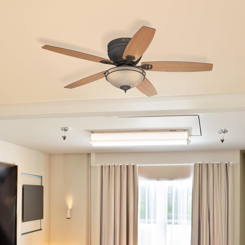 Westinghouse Lighting Carolina LED 52 Inch Reversible Five Blade Indoor Ceiling Fan Oil Rubbed Bronze Finish with LED Light Kit