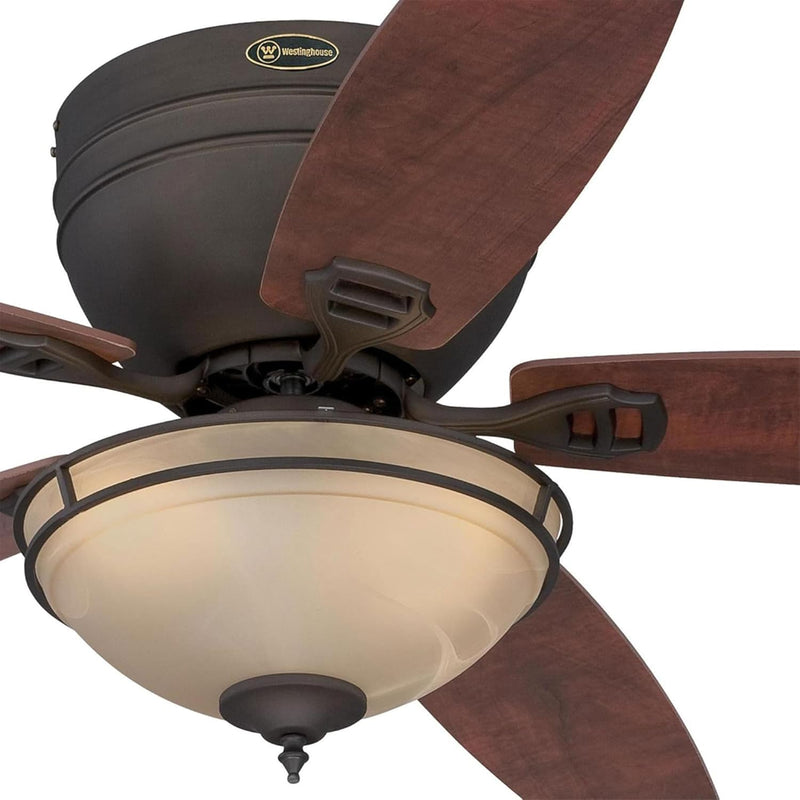 Westinghouse Lighting Carolina LED 52 Inch Reversible Five Blade Indoor Ceiling Fan Oil Rubbed Bronze Finish with LED Light Kit