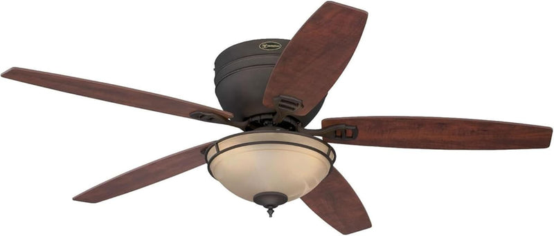 Westinghouse Lighting Carolina LED 52 Inch Reversible Five Blade Indoor Ceiling Fan Oil Rubbed Bronze Finish with LED Light Kit