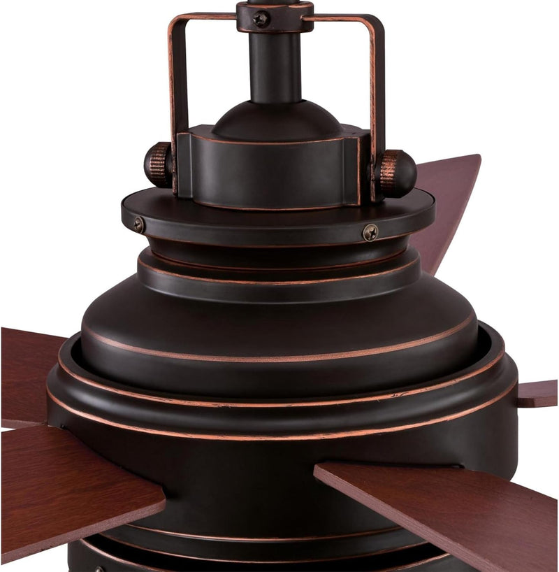 Westinghouse Lighting Stella Mira 52 Inch Five Blade Indoor Ceiling Fan Oil Rubbed Bronze Finish With Dimmable LED Light Kit