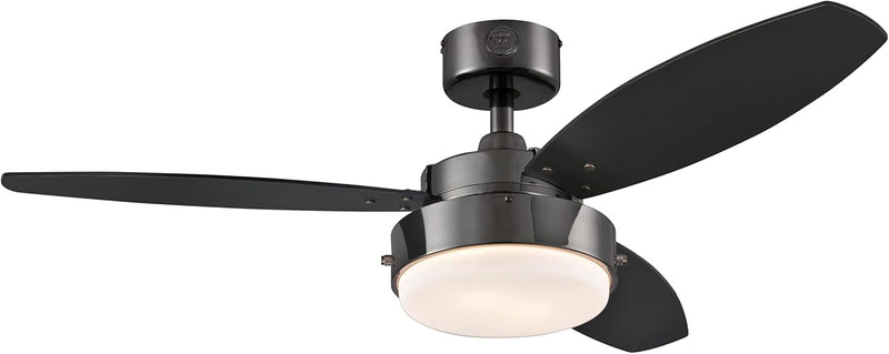 Westinghouse Lighting Alloy 42 Inch Three Blade Indoor Ceiling Fan With LED Light Fixture 3 Blades Gun Metal