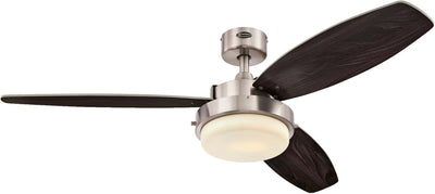 Westinghouse Lighting Alloy 42 Inch Three Blade Indoor Ceiling Fan With LED Light Fixture
